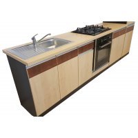 Bucatarie SARA 4B1 decor Klon / Orzech Ecco